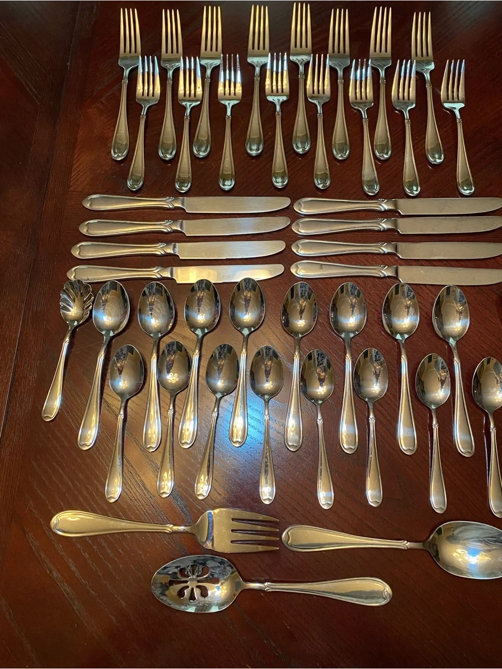 Wallace 18/10 Stainless Steel Flatware 8 piece  Set 45 pieces